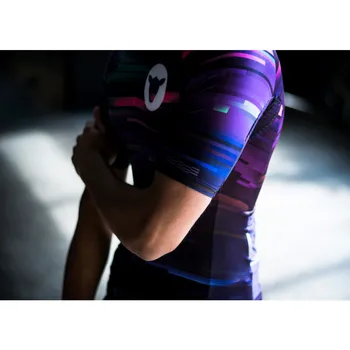 2019 Aukščiausios kokybės pro komandos Vyrų Juostelės dviračių džersis trumpas rankovės stora tinka vasaros mtb dviratį marškinėliai topai sportinę nemokamai shippin