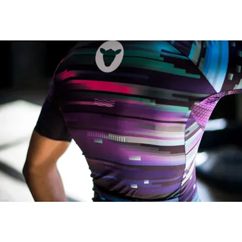 2019 Aukščiausios kokybės pro komandos Vyrų Juostelės dviračių džersis trumpas rankovės stora tinka vasaros mtb dviratį marškinėliai topai sportinę nemokamai shippin