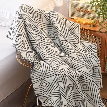 Skandinaviško stiliaus pilka pavasarį ir rudenį plonas skirsnio prigulti, sofos antklodė su vienu viršeliu, antklodė, megzti laisvalaikio antklodė antklodė