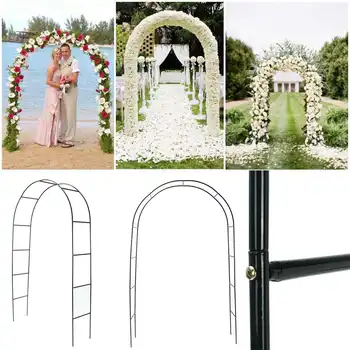 Geležies Vestuvių Arch Dekoratyvinis Sodo Fone Pergola Stovi Gėlių Rėmo Santuokos gimtadienis, vestuvės Apdailos Arka 