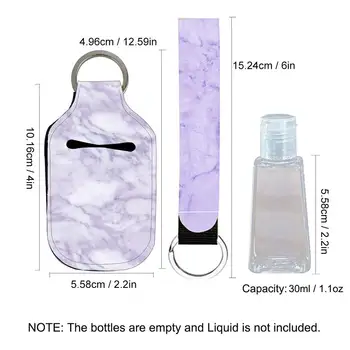 Rankų dezinfekavimo priemonės raktų pakabukas, Topcent 4-gabalas mažų tuščias kelionės butelį, kuris gali būti užpildytas su muilu, losjonu ir skysčių-30 ml