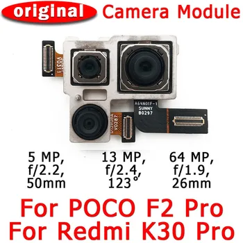 Originalus Išoriniai Galinio Vaizdo Kamera, Skirta Xiaomi Mi Poco F2 Pro PocoF2 F2Pro Redmi K30 Pagrindinis Susiduria Kamera Modulis Flex Atsarginės Dalys