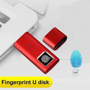 Užšifruotas pirštų Atspaudų Pendrive 32GB 64GB USB 3.0 Flash Drive, Verslo saugumo USB Diską