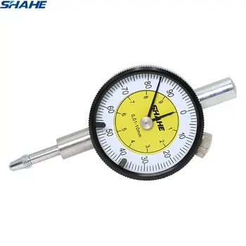 SHAHE MINI Dial Indikatorius 0-10 mm Metrų Tiksliai 0.01 mm Raiška Dial indikatorius Indikatorius Measurin Įrankis