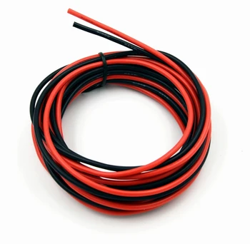 16AWG silikoninė viela raudona juoda ryšys, kabelinė Aukštai temperatūrai atsparus suvyta konservų vario viela