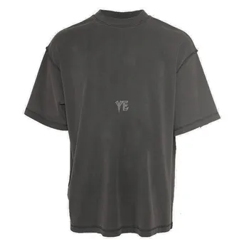 Sunkiųjų Audinio JŪS Kanye West sekmadienį Paslauga T marškiniai Vyrams, Moterims, 1:1, Geriausias Kokybe Plauti Kad Senas Negabaritinių Viršuje Tees T-shirts