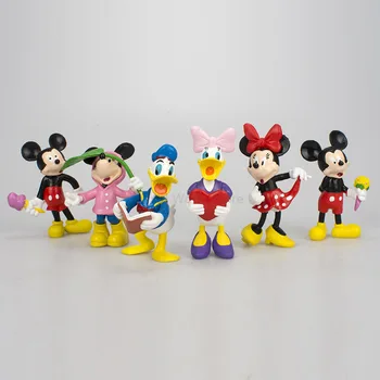 6pcs Disney Mickey Mouse Minnie Mouse Gimtadienio Klubo Dovanos Pyragas Apdaila Veiksmų Skaičius, Vaikų Žaislai Vaikams DS14