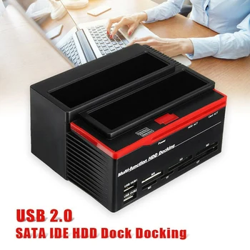 Išorės 2.5 Colių/3.5 Colių USB 2.0/3.0 2 SATA 1 IDE HDD Kietojo Disko Prijungimo Stotis disko Disko Klonas Kortelių Skaitytuvas USB M2 TF, SD