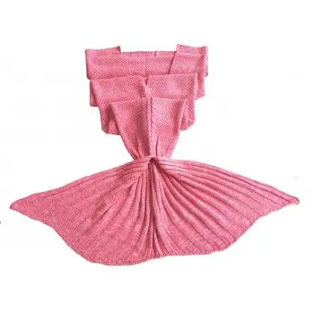 Rožinė-Undinė antklodė vaikas antklodė formos Undinėlės uodega