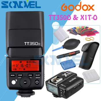 Godox Mini Speedlite TT350O Fotoaparato Blykstės TTL HSS GN36 +X1T-O Siųstuvas, skirtas Olympus/Panasonic DMC-GX85 GH4 GH3 G6 G7 E-M5 E-M10