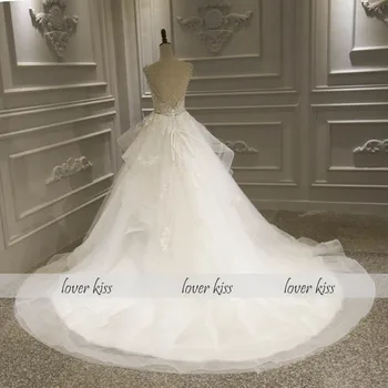 Meilužio Bučinys Nėrinių Vestidos De Noiva 2020 Susiėmę Vestuvių Suknelės, Plius Dydis Moterų Princesė Vestuvinės Suknelės Boho Chalatas de mariee Užsakymą