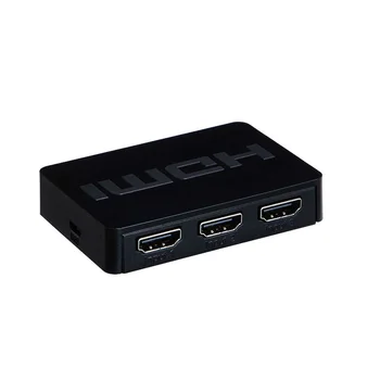 2018 Naujas Mini HDMI Switcher 3 Port Hub Langelį Automatinis Jungiklis 3 In 1 Out Switcher 3D 1080p HD 1.4 Su Nuotolinio valdymo pultelis