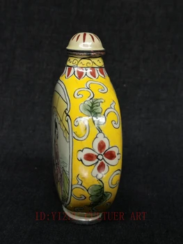YIZHU CULTUER MENO Kolekcija, Senovinių meno Kinijos Cloisonne Tapybos Grožio Gėlės Pav Uosti Butelio Dekoravimas