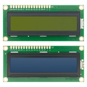 50pcs LCD1602 LCD ekranas 16x2 Simbolių LCD Ekranas Modulis HD44780 Valdytojas Mėlyna/Geltona Žalia ekrano lempos