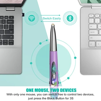 2.4 G Ergonomiškas Rašysenos Home Office RGB Apšvietimu Mini Belaidės Pelės Pen USB Įkrovimo Optinis Su 