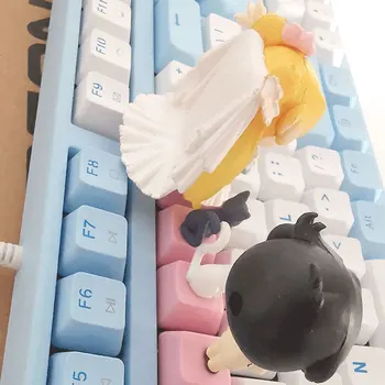 Rankų darbo Individualų PBT Klavišą Asmeninį anime keycap graži mergina Kareivis Vestuvių kostiumą permatomas mechaninė klaviatūra keycap