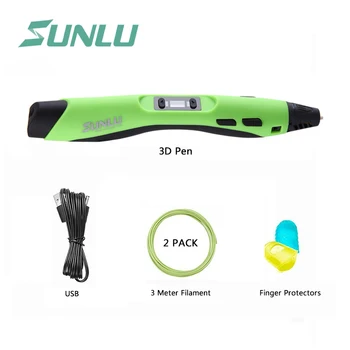 SUNLU Originalus 3D Spausdintuvas Pen SL-300A PLA PCL ABS Gijų 1.75 mm Pažangi 3D Rašiklis Vaikams Dooling Su LED Ekranas