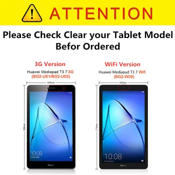 2vnt/daug 9H Grūdintas Stiklas Ekrano apsaugos Huawei MediaPad T3 8.0 7.0 3G 4G Wi-fi Tablet Apsauginės Plėvelės KOB-L09 KOB-W09