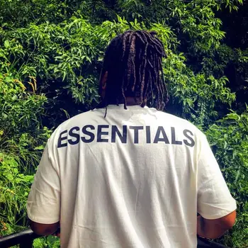 Top Hip-Hop marškinėliai RŪKO Essentials Sezonas 6 3M šviesą Atspindinčios T-shirt Negabaritinių Vyrai Moterys Mados trumpomis rankovėmis T-shirt Street wear