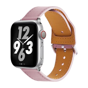 Natūralios odos kilpa dirželis apple watch band 42mm 44mm serijos 6 watchband 38mm 40mm iwatch 54321 correa apyrankę Priedai