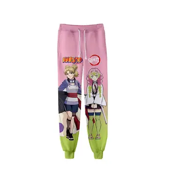 Karšta! Paauglys Naruto / Demon Slayer 3D Išspausdinti Kelnės Berniukams Girl Anime Naruto Cosplay Kostiumų Vyrų/Moterų Kelnės Plius Dydis 2XS-4XL
