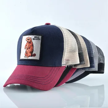 Siuvinėjimo snapback cap vyrų įrengti gyvūnų kepuraičių moterų atsitiktinis hip-hop skrybėlę vyrų vasaros trucker skrybėlės reguliuojamas gorros