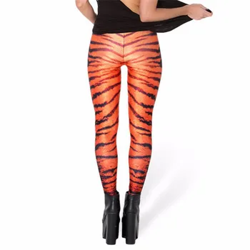 Drop Laivyba Jeggings Skaitmeninis Spausdinimas Slim Tigras Dryžuotas Antblauzdžiai Moterų Fitneso Panst Mados