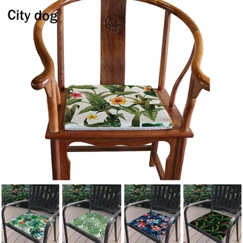 Kalėdų, Naujųjų Metų kėdės Pagalvėlių, lino 40*40cm Atogrąžų žaliųjų augalų lapai, neslidžia minkštas ir Kėdė kilimėlis Pagalvėlės kilimas