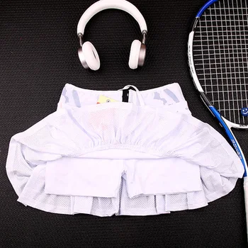 Lauko Sporto Kelnės Sijonas Moteris Greitai-džiovinimo Veikia Badmintono, Teniso Sijonas Netikrą Dvi Trumpas Sijonas su kišenėmis