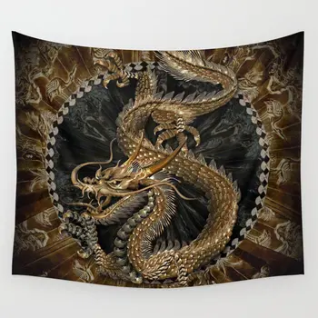 Dragon Pentagram Gobelenas Sienos Kabo Kambaryje Kiliminė Danga, Lovatiesė Paplūdimio Kilimėlis Gobelenų Meno Namų Reikmenys