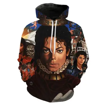 Michael Jackson Hoodies Palaidinukė Striukė Vyrams, Moterims, Vaikams ilgomis Rankovėmis Puloveriai Juokinga 3d Spausdinimo Tracksuit Streetwear Hoody