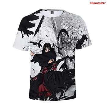 Harajuku Naruto Spausdinti 3d Marškinėlius Paauglių Vyrų Vasaros Laisvalaikio Megztiniai Cosplay T-shirt Negabaritinių Tees Anime Naruto Streetwear