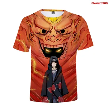 Harajuku Naruto Spausdinti 3d Marškinėlius Paauglių Vyrų Vasaros Laisvalaikio Megztiniai Cosplay T-shirt Negabaritinių Tees Anime Naruto Streetwear
