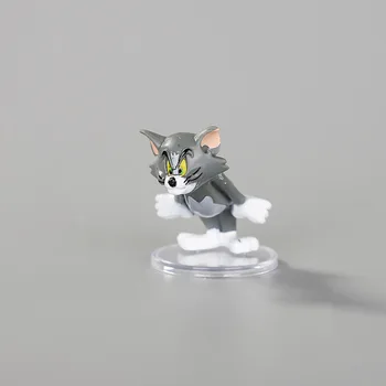 5 vnt./nustatyti 5,5 cm Animacinių filmų Tom & Jerry Katė ir Pelė Mini PVC Duomenys Vaikams, Žaislai, Lėlės Kalėdų dovana