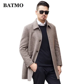BATMO 2020 naują atvykimo rudenį 70% vilna atsitiktinis tranšėjos paltai vyrams,vyriški vilnos pledas striukės ,19A078
