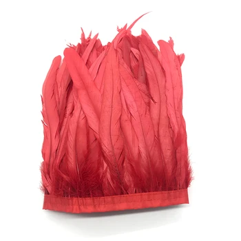 Karšto pardavimo 1m ilgio Gaidžio plunksna audinio diržų 25-30cm drabužių scenos rekvizitai apdaila