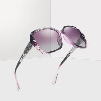 Viršų mados prekės ženklo moterys dizaineris sunglass poliarizuota didelis dydis kanalo UV400 akiniai nuo saulės Gradientas Lunetėmis de soleil 