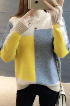 Pigūs didmeninė 2019 nauja rudens žiemos Karšto pardavimo moterų mados atsitiktinis šiltas gražus Megztinis BP304