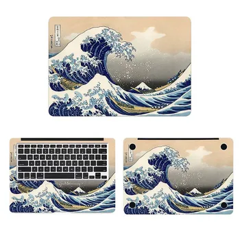 Japonijos Tradicinių Ukiyoe Cunamio Nešiojamas Lipdukas, Pilnas draudimas Odos MacBook Air/Pro/Retina 11 12 13 15 colių 