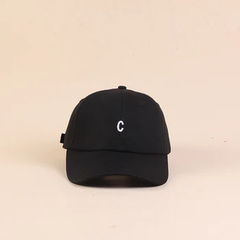 Moterų Siuvinėjimo C Raidė Hip-Hop Skrybėlę Reguliuojamas Jaunimo Beisbolo kepuraitę Black vyriški Bžūp Laisvalaikio Snapback Saulės Skrybėlės