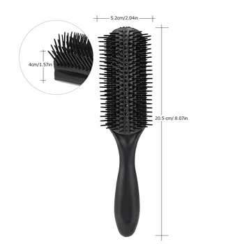 1pc Plaukų Šukos Plaukų Šepetys Plastikinis Anti-static Hairbrush 9 Eilučių Šukų Dantys Dentangling Hairbrush Salonas Galvos Masažas Šukos Įrankis