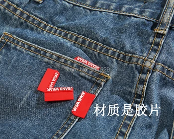 Džinsai žymeklį, plastikinės etiketės drabužiams pagrindiniai etiketės 100 vnt aikštelė