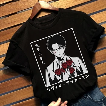 2021 Japonų Anime Ataka Titan Marškinėliai Vyrams Cool Atsitiktinis Marškinėlius Grafinis Hip-Hop Top Harajuku Tees Vyras