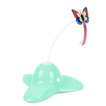 Elektros Naminių kačių žaislas sukimosi spalvingas drugelis plaukioja katė interaktyvūs žaislai erzinti lazdos katė interaktyvus žaislas sukasi drugelis