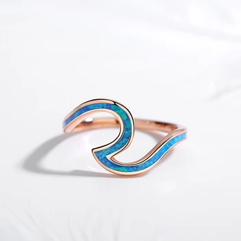 TONGZHE Blue Opal Banga Derliaus Žiedas 925 Sterlingas Sidabro Žiedai Moterims Piršto Žiedą Moterų Vestuvių Vyrų Žiedai Jewerlry Dovana