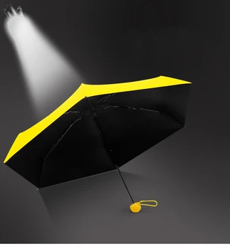 Mini Kapsulė skėtis Penkerių veidrodėliai Saulės apsaugos, Anti-UV UPF50+ skėtis parapluie lankstymo moterų kišenėje Umbrellara moterims