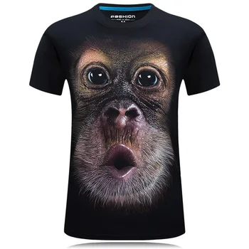 2020 Naujas Vasaros juokinga 3d t shirts Gorila Gyvūnų Spausdinti marškinėliai homme Mados Prekės ženklo Viršūnes Hip-Hop Streetwear Plius Dydis S-6XL