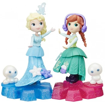 Hasbro Užšaldyti ir Sniego Žiemos Mugė Temą Mini Princesė Lėlės Pvc Veiksmų Skaičiai Anime Lėlės Mergaitės Figūrėlės Vaikams, Žaislų, Dovanų