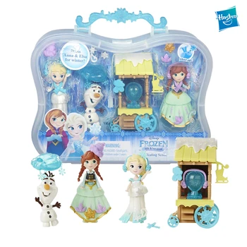 Hasbro Užšaldyti ir Sniego Žiemos Mugė Temą Mini Princesė Lėlės Pvc Veiksmų Skaičiai Anime Lėlės Mergaitės Figūrėlės Vaikams, Žaislų, Dovanų