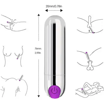 Mini Kulka Vibratorius G-spot Skatinti Erotika 10 Vibracijos Režimai USB Mokestis Vyras Lesbiečių Masturbador Karoliukai Sekso Žaislai Moterims